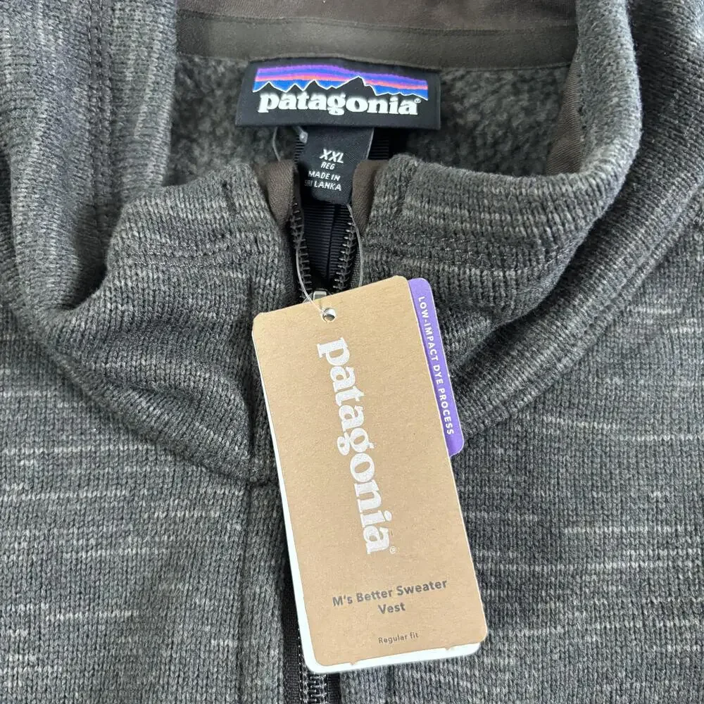 Patagonia Vest Mens 2XL Brown Better Sweater Fleece Full Zip Outdoor NWT